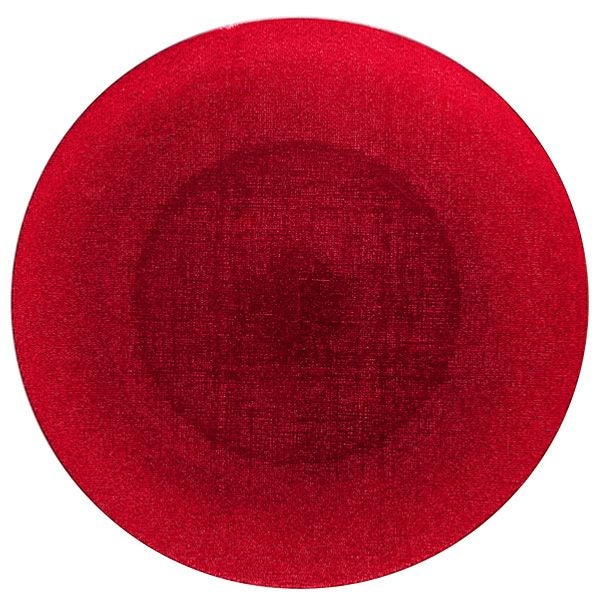 グリッター プレート 35cm レッド