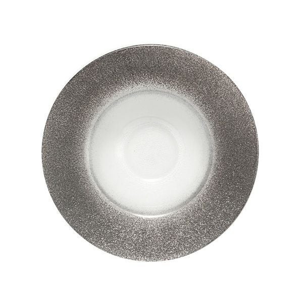 グリッター リムボウル 19．5cm ダークグレイ＆クリア