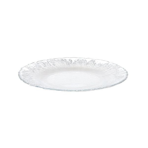 フラッシュ プレート 21．5cm クリア＆シルバー