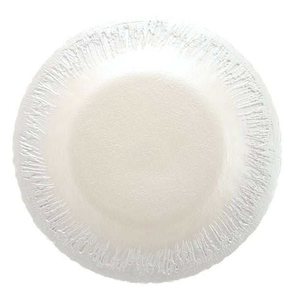 フラッシュ プレート 33cm ホワイトパール＆ジンジャー