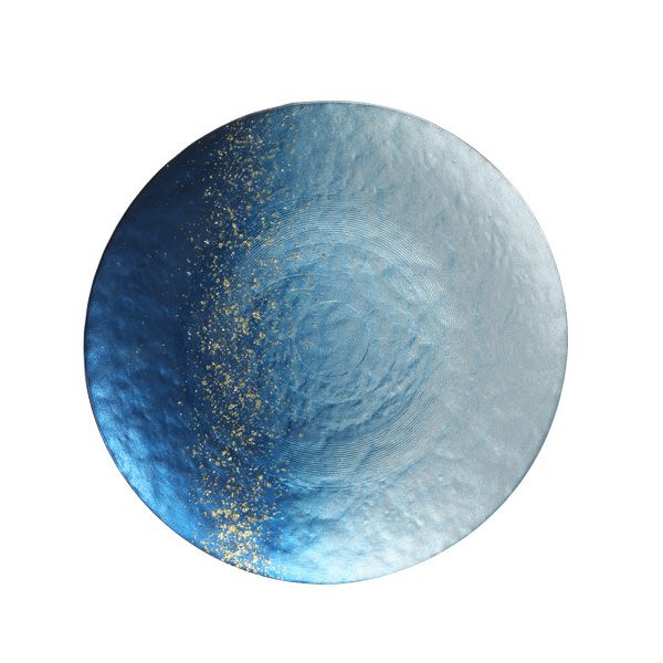 ホライズン プレート 22cm ブルー | Vetro Felice - 幸せのガラス -