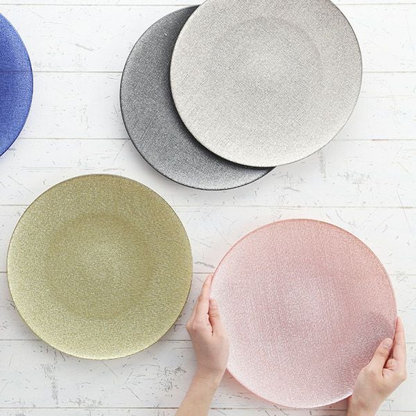 グリッター プレート 28cm ホワイト