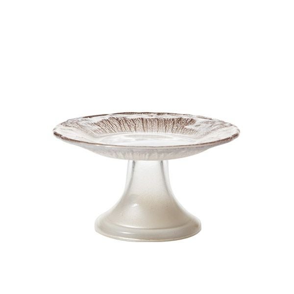 フラッシュ ケーキスタンド 15xH8cm ホワイトパール＆ジンジャー