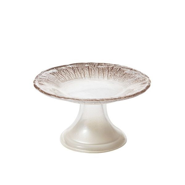 フラッシュ ケーキスタンド 15xH8cm ホワイトパール＆ジンジャー