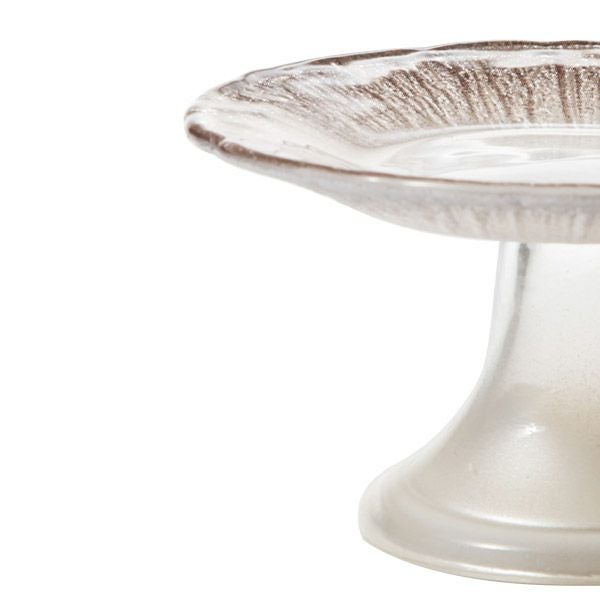 フラッシュ ケーキスタンド 15xH8cm ホワイトパール＆ジンジャー