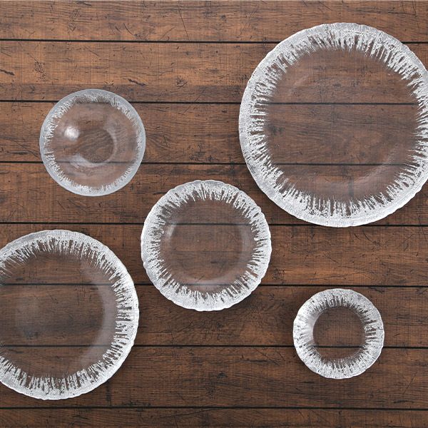 フラッシュ プレート 15cm クリア＆シルバー