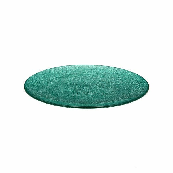 グリッター プレート 21cm アクアブルー