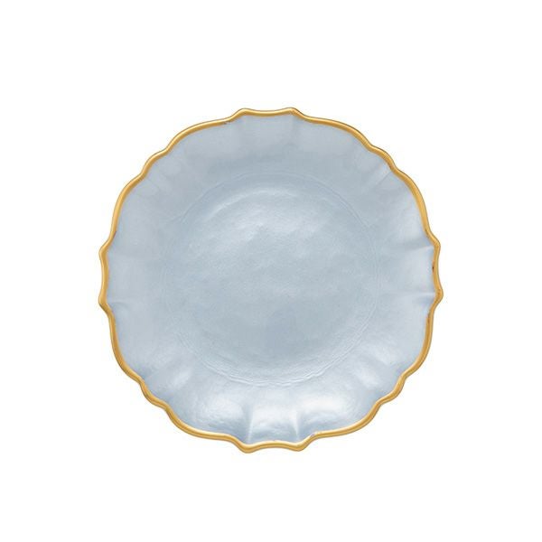 パールクイーン プレート 27cm ブルー | Vetro Felice - 幸せのガラス