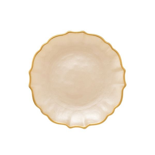 スノー プレート 22cm ホワイト | Vetro Felice - 幸せのガラス